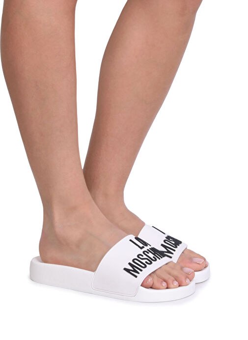 Love Moschino Beyaz Kadın Terlik JA28052G0M - Görsel 5