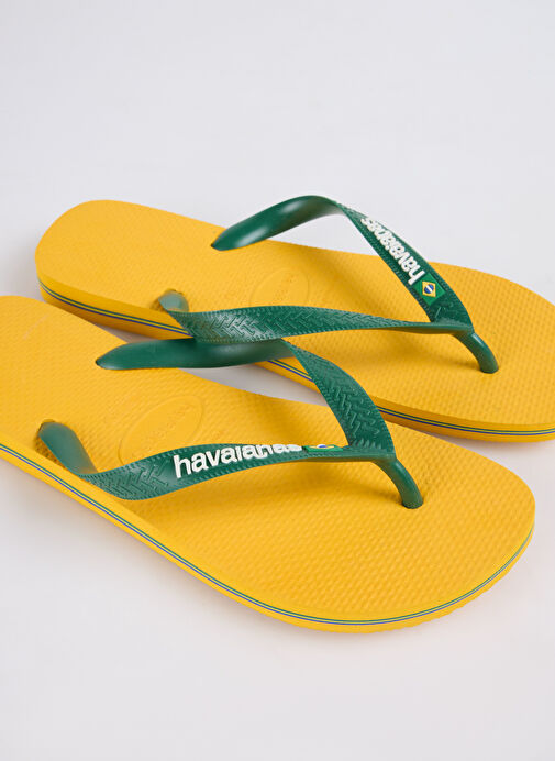 Havaianas Sarı Erkek Plaj Terliği BRASIL LOGO POP YELLOW - Görsel 6
