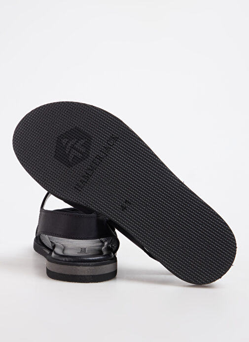 Hammer Jack Siyah Erkek Deri Sandalet OLİTE SANDALET - Görsel 5