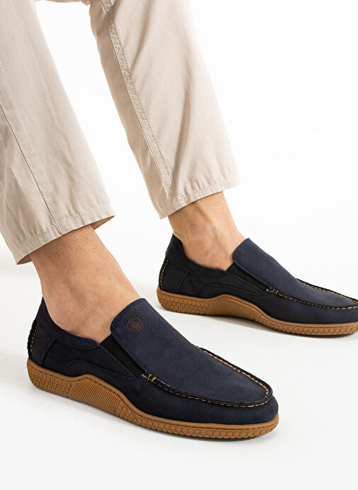 Hammer Jack Lacivert Erkek Deri Günlük Ayakkabı PODGORA - Görsel 4