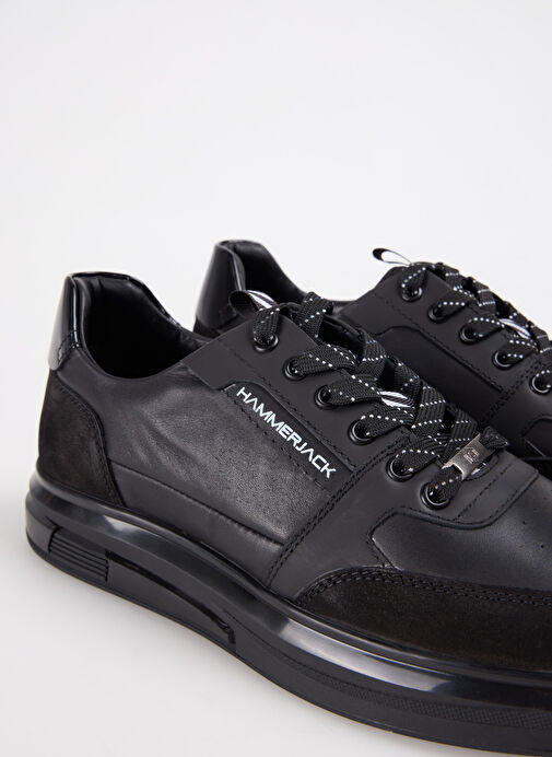 Hammer Jack Siyah Erkek Deri Sneaker WAMA - Görsel 6