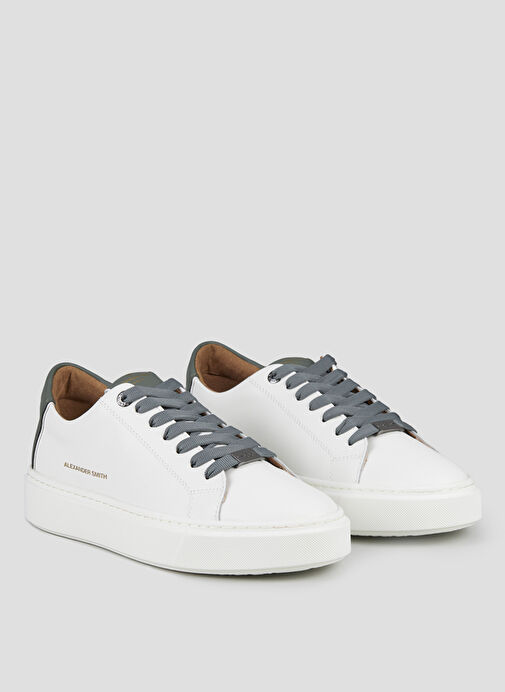 Alexander Smith Beyaz Erkek Deri Sneaker LONDON - Görsel 3