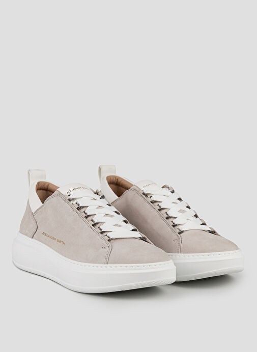 Alexander Smith Gri Erkek Deri Sneaker WEMBLEY - Görsel 3