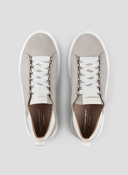 Alexander Smith Gri Erkek Deri Sneaker WEMBLEY - Görsel 4