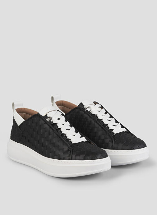 Alexander Smith Siyah Erkek Deri Sneaker WEMBLEY - Görsel 3