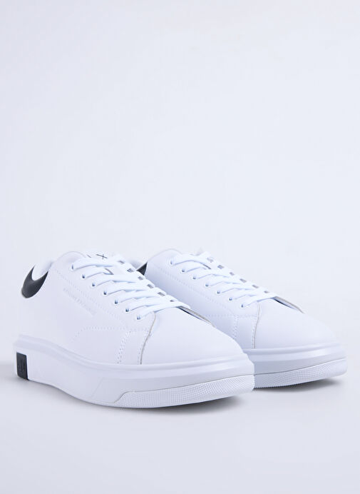 Armani Exchange Beyaz Erkek Deri Sneaker XUX123 - Görsel 3