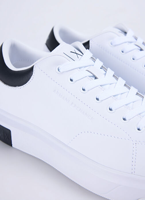 Armani Exchange Beyaz Erkek Deri Sneaker XUX123 - Görsel 6