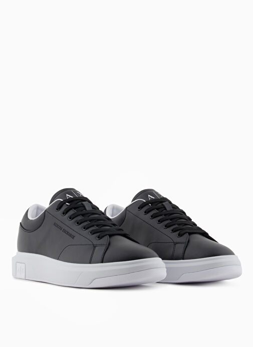 Armani Exchange Siyah Erkek Deri Sneaker XUX123 - Görsel 3