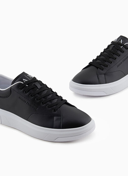 Armani Exchange Siyah Erkek Deri Sneaker XUX123 - Görsel 5