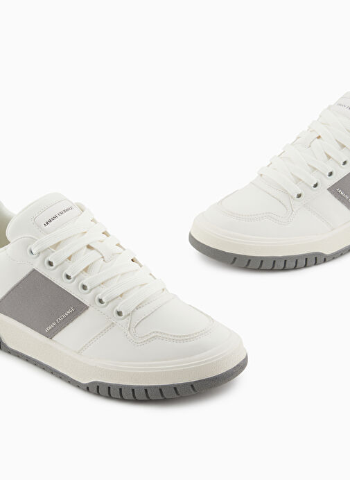 Armani Exchange Ekru Erkek Sneaker XUX257 - Görsel 4