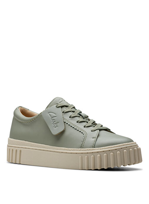 Clarks Yeşil Kadın Deri Sneaker 26181208 - Görsel 4