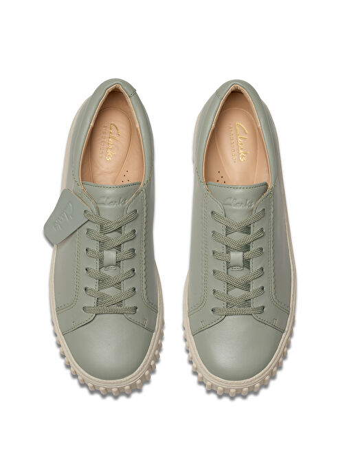 Clarks Yeşil Kadın Deri Sneaker 26181208 - Görsel 6