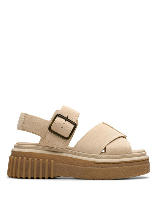 Clarks Ekru Kadın Deri Sandalet 26181202 - Görsel 2