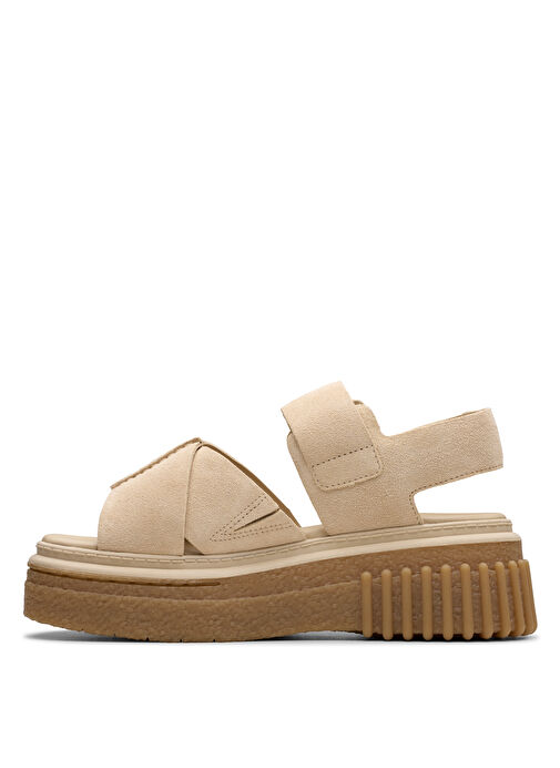 Clarks Ekru Kadın Deri Sandalet 26181202 - Görsel 3