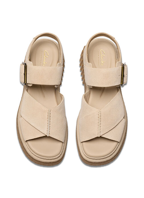 Clarks Ekru Kadın Deri Sandalet 26181202 - Görsel 6