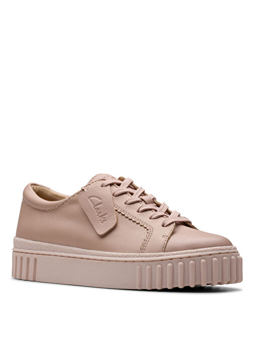 Clarks Pembe Kadın Deri Sneaker 26181209 - Görsel 4