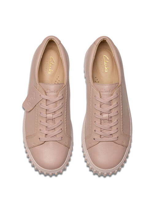 Clarks Pembe Kadın Deri Sneaker 26181209 - Görsel 6
