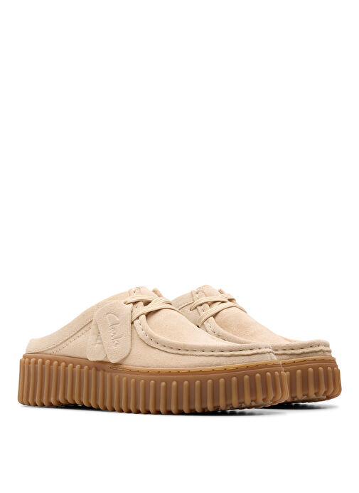 Clarks Ekru Kadın Süet Terlik 26181197 - Görsel 5