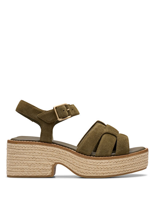Clarks Haki Kadın Süet Topuklu Ayakkabı 26181250 - Görsel 2