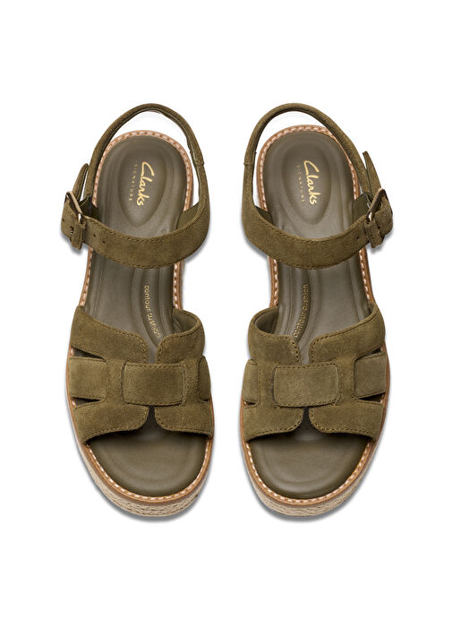 Clarks Haki Kadın Süet Topuklu Ayakkabı 26181250 - Görsel 6