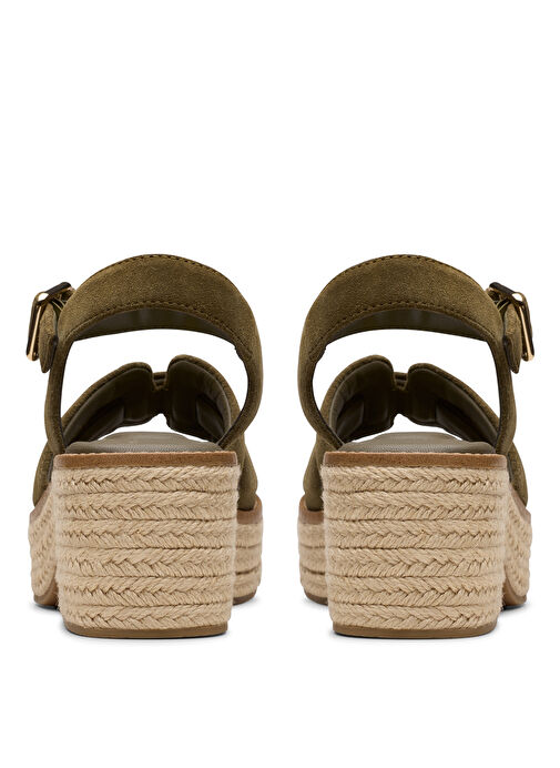 Clarks Haki Kadın Süet Topuklu Ayakkabı 26181250 - Görsel 7