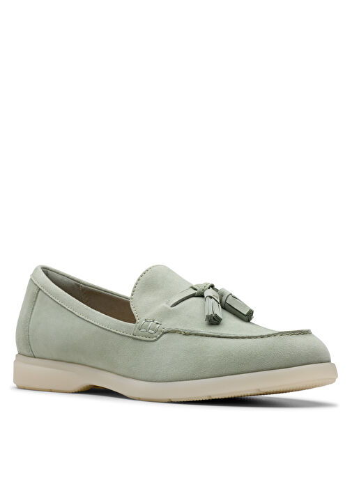 Clarks Yeşil Kadın Deri Loafer 26181451 - Görsel 4