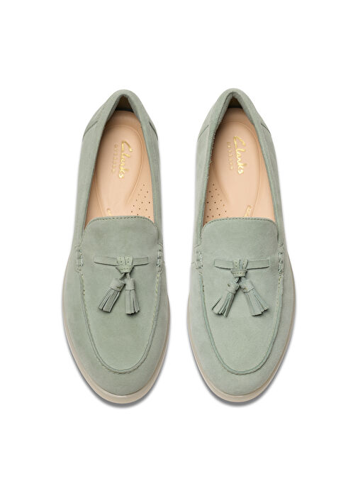 Clarks Yeşil Kadın Deri Loafer 26181451 - Görsel 6