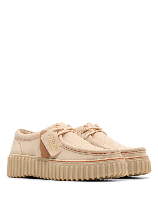 Clarks Ekru Kadın Süet Düz Ayakkabı 26181191 - Görsel 5