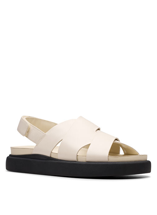 Clarks Beyaz Kadın Deri Sandalet 26181257 - Görsel 4