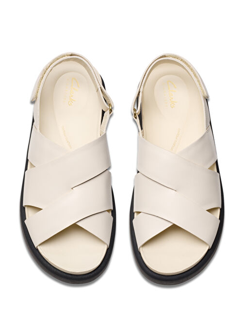 Clarks Beyaz Kadın Deri Sandalet 26181257 - Görsel 6