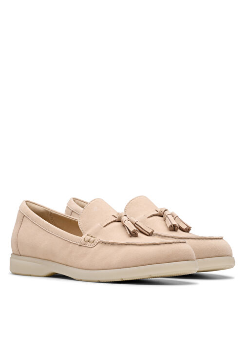 Clarks Pembe Kadın Süet Loafer 26181453 - Görsel 5