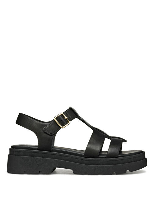 Geox Siyah Kadın Deri Sandalet D55YVB - Görsel 2