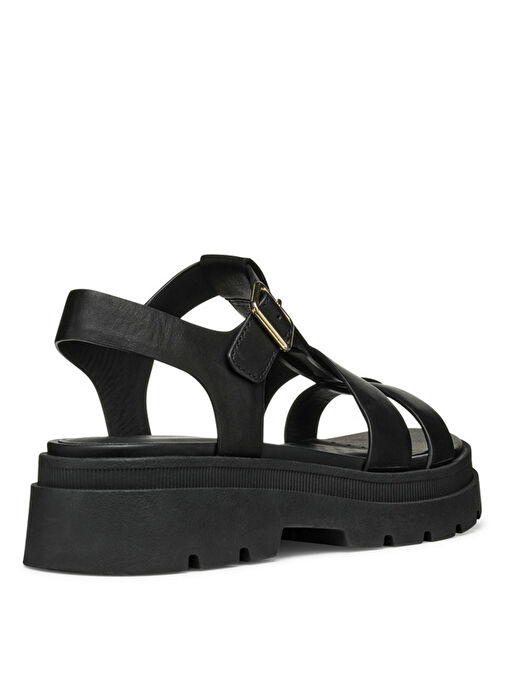 Geox Siyah Kadın Deri Sandalet D55YVB - Görsel 4