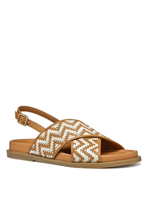 Geox Taba Kadın Deri Sandalet D55YWE - Görsel 3