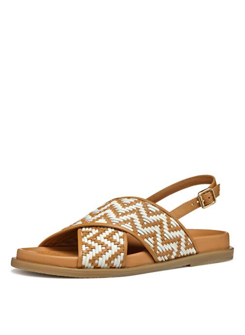 Geox Taba Kadın Deri Sandalet D55YWE - Görsel 4