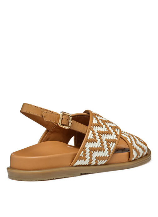 Geox Taba Kadın Deri Sandalet D55YWE - Görsel 5