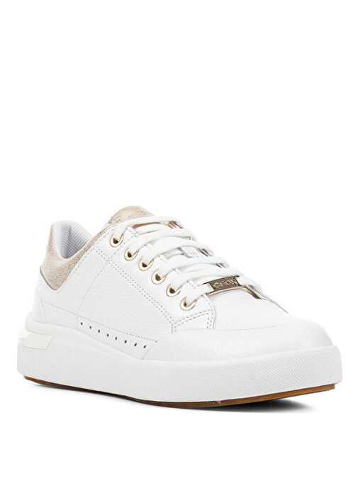 Geox Beyaz Kadın Deri Sneaker D36QFA - Görsel 3