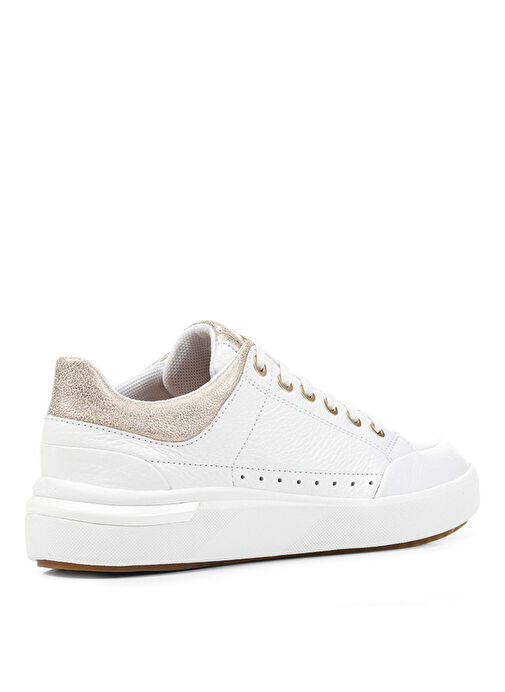 Geox Beyaz Kadın Deri Sneaker D36QFA - Görsel 4
