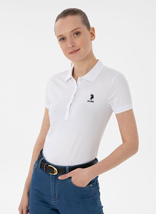 Polo Beyaz Kadın Slim Fit Polo T-Shirt Tp0125 15422076 Boyner