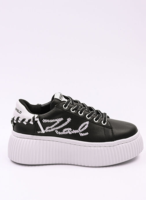 KARL LAGERFELD Siyah Kadın Deri Sneaker KL42372 - Görsel 2