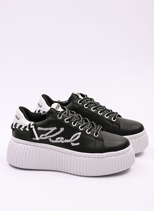 KARL LAGERFELD Siyah Kadın Deri Sneaker KL42372 - Görsel 3