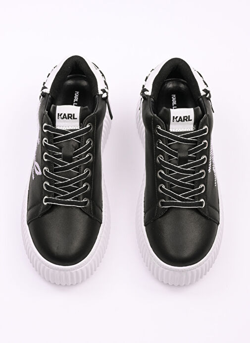 KARL LAGERFELD Siyah Kadın Deri Sneaker KL42372 - Görsel 4