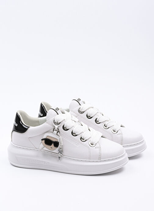KARL LAGERFELD Beyaz Kadın Deri Sneaker KL62576T - Görsel 3