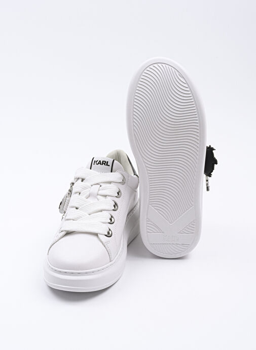 KARL LAGERFELD Beyaz Kadın Deri Sneaker KL62576T - Görsel 5