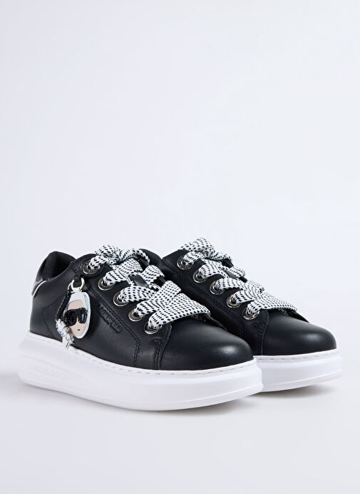 KARL LAGERFELD Siyah Kadın Deri Sneaker KL62576T - Görsel 3