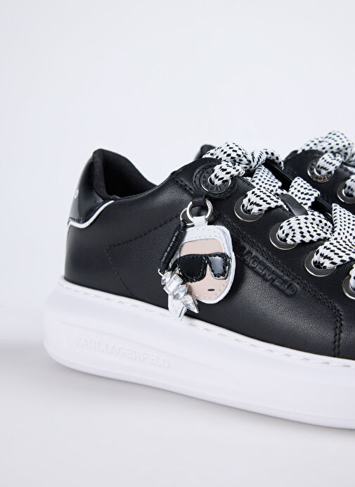 KARL LAGERFELD Siyah Kadın Deri Sneaker KL62576T - Görsel 6
