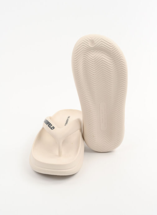 KARL LAGERFELD Ekru Kadın Terlik KL85025 - Görsel 5