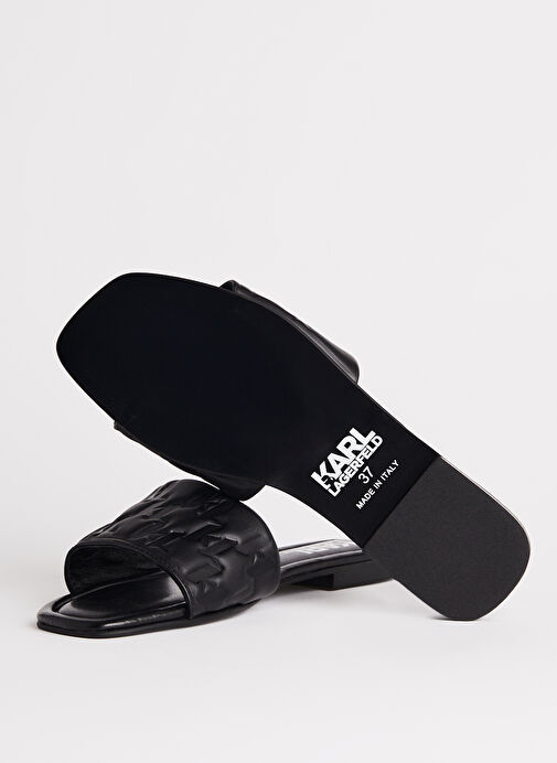 KARL LAGERFELD Siyah Kadın Deri Terlik KL85400 - Görsel 5