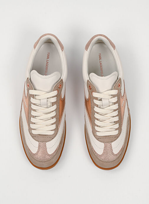 KARL LAGERFELD Bej Kadın Deri Sneaker KL63855 - Görsel 4