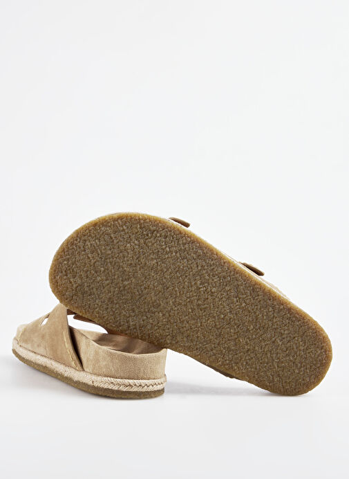 Polo Ralph Lauren Bej Erkek Deri Terlik Turbach Double Strap - Görsel 5